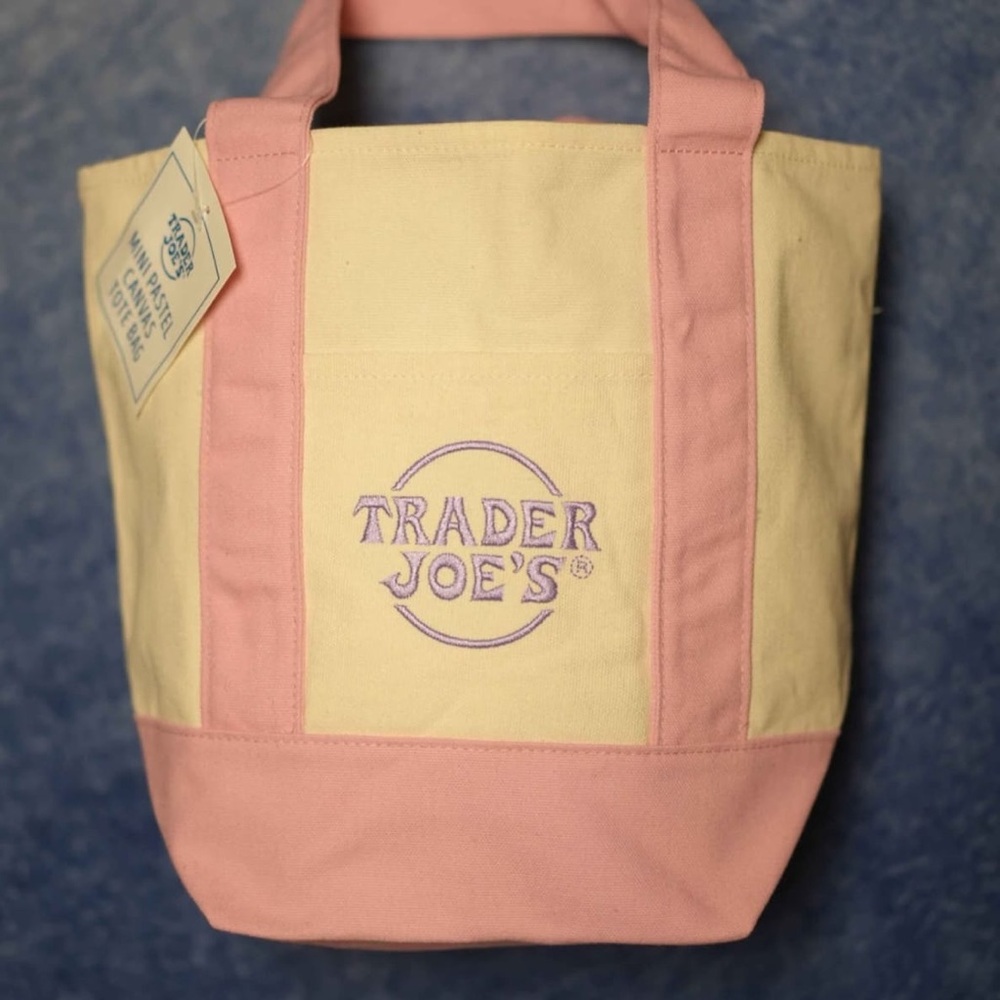 Trader Joe’s Mini Pastel Canvas Tote Bag